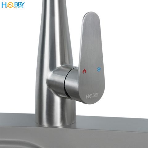 Vòi rửa chén nóng lạnh dây rút inox 304 xước mờ Hobby home decor VDR13