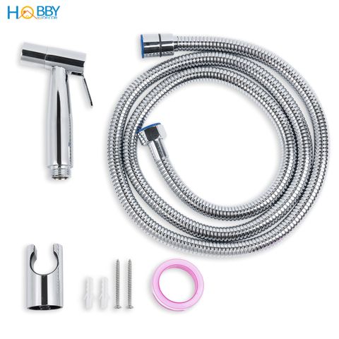 Vòi xịt rửa vệ sinh inox 304 bóng dây cấp 1.5m Hobby home decor VSR10