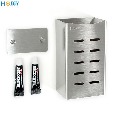 Ống để đũa muỗng dán tường Inox 304 có keo dán Hobby Home Decor OD2