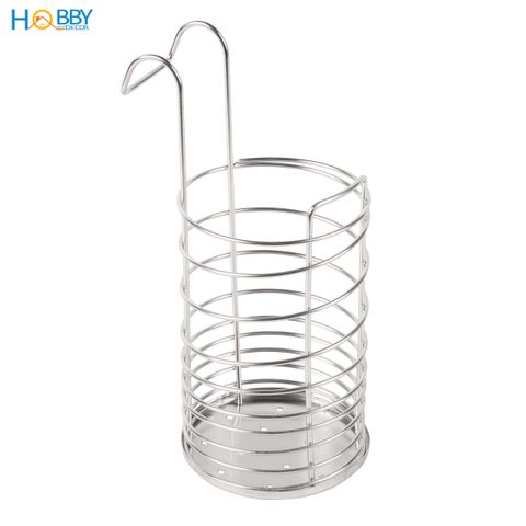 Ống đựng đũa muỗng gắn vào thành kệ chén inox 304 Hobby home decor OD1