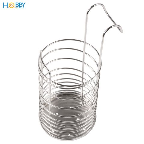 Ống đựng đũa muỗng gắn vào thành kệ chén inox 304 Hobby home decor OD1
