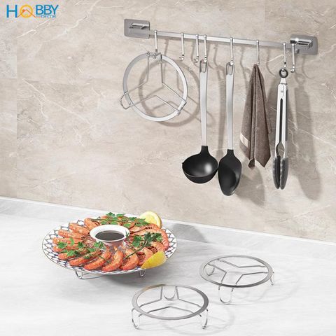 Rế lót nồi xoong đĩa khi nấu hình tròn inox 304 hobby home decor RN3