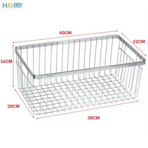 Rổ đựng đồ nhà bếp Inox 304 Hobby Home Decor KR1 2 size tùy chọn