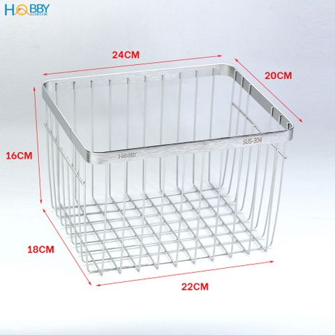 Rổ đựng đồ nhà bếp Inox 304 Hobby Home Decor KR1 2 size tùy chọn