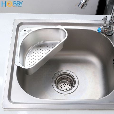 Rổ treo góc chậu rửa chén đa năng tiện dụng Inox 304 Hobby Home Decor KGC1