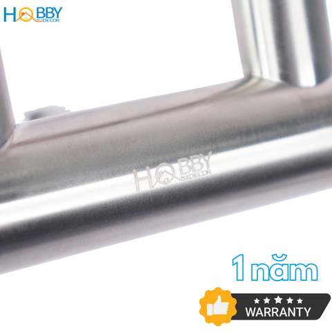 Vòi rửa chén gắn tường 2 đầu lạnh tăng áp Hobby Home Decor G2LX Inox 304 không rỉ sét