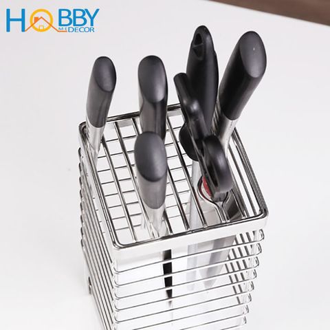 Kệ để dao kéo nhà bếp inox 304 có khay nhựa Hobby Home Decor DD25