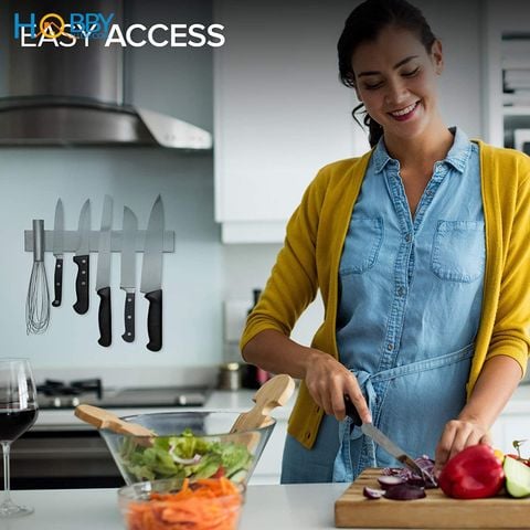 Thanh treo dao kéo nam châm hút mạnh inox 304 mẫu dán Hobby home decor TTD