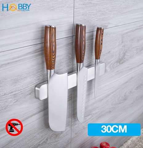 Thanh treo dao kéo nam châm hút mạnh inox 304 mẫu dán Hobby home decor TTD