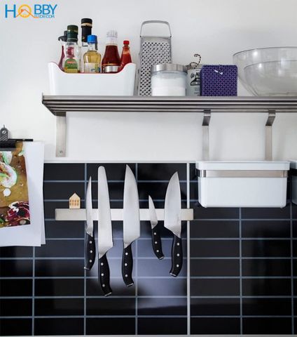 Thanh treo dao kéo nam châm hút mạnh inox 304 mẫu dán Hobby home decor TTD