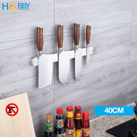 Thanh treo dao kéo nam châm hút mạnh inox 304 mẫu dán Hobby home decor TTD
