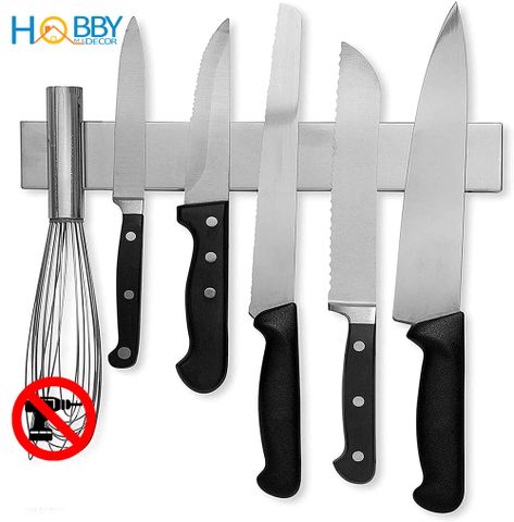 Thanh treo dao kéo nam châm hút mạnh inox 304 Hobby home decor TTD dán tường