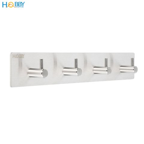 Thanh treo quần áo dán tường 4 chấu inox 304 HOBBY home decor 4TV160