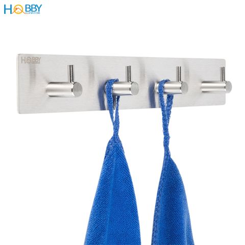 Thanh treo quần áo dán tường 4 chấu inox 304 HOBBY home decor 4TV160