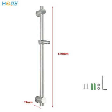 Thanh giá treo tay sen tắm điều chỉnh inox 304 Hobby Home Decor GVST
