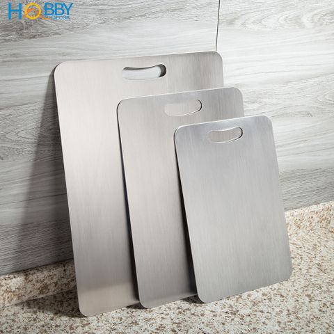 Thớt inox 304 kháng khuẩn dòng đặc ruột Hobby home decor TH 3 size tùy chọn