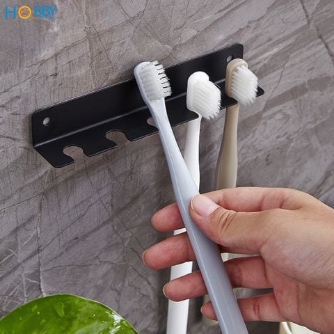 Giá treo 5 bàn chải gắn tường Hobby home decor DK2 có keo dán đinh ốc