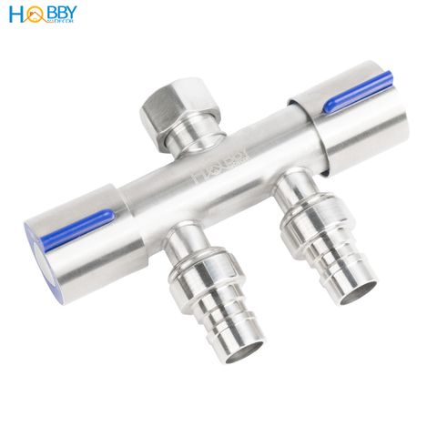 Van chia nước 2 đầu vặn cho dây cấp inox 304 Hobby home decor DNV2