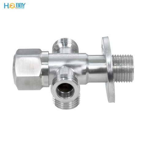 Van chia nước 3 nhánh ren ngoài 21 inox 304 Hobby home decor DNV4