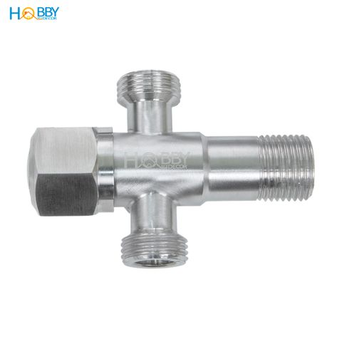 Van chia nước 3 nhánh ren ngoài 21 inox 304 Hobby home decor DNV4