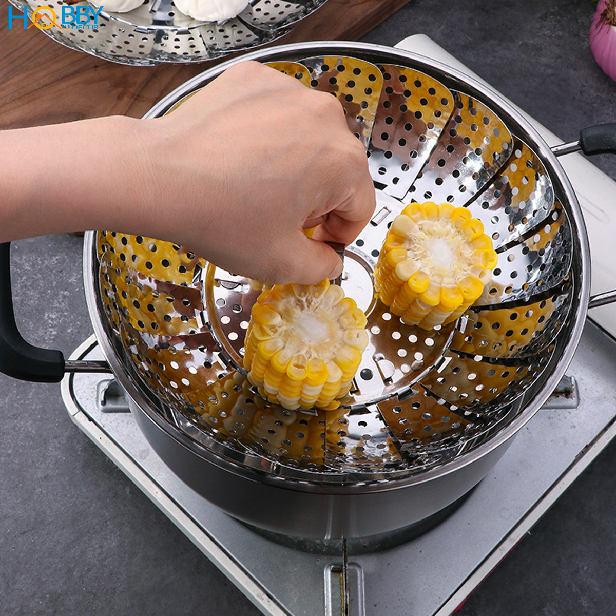 Vỉ rế hấp xửng hấp inox 304 đa năng Hobby home decor RH1 - HOBBY HOME DECOR