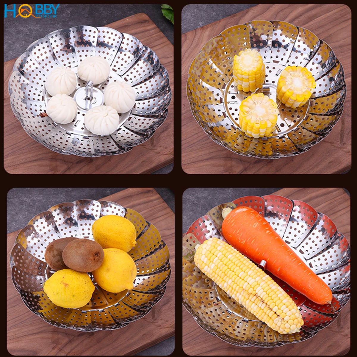 Vỉ rế hấp xửng hấp inox 304 đa năng Hobby home decor RH1 - HOBBY HOME DECOR