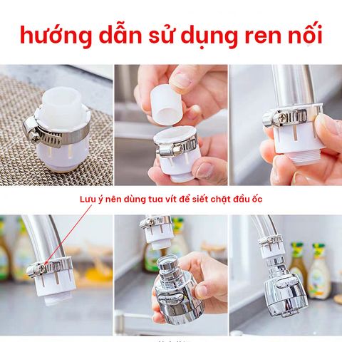 Bộ đầu nối và cao su lụa của đầu vòi tăng áp Hobby home decor đầu nối