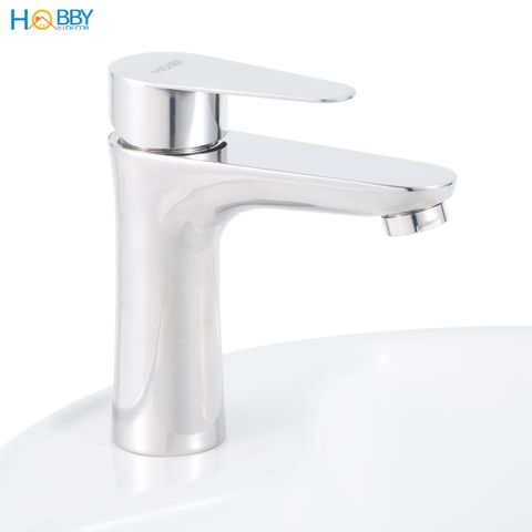 Vòi chậu rửa mặt lavabo nóng lạnh inox 304 bóng Hobby home decor VRM9