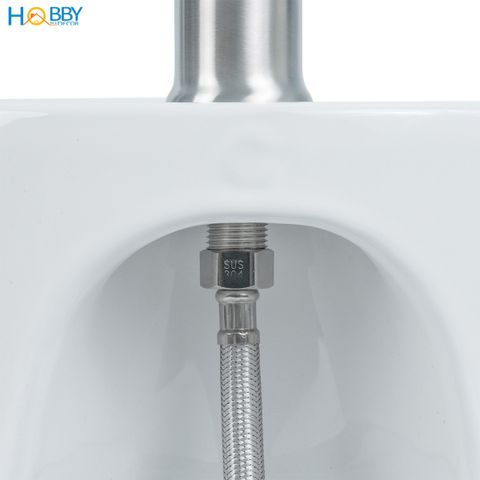 Vòi chậu lavabo lạnh gắn bàn đá inox 304 xước mờ Hobby home decor LBL8