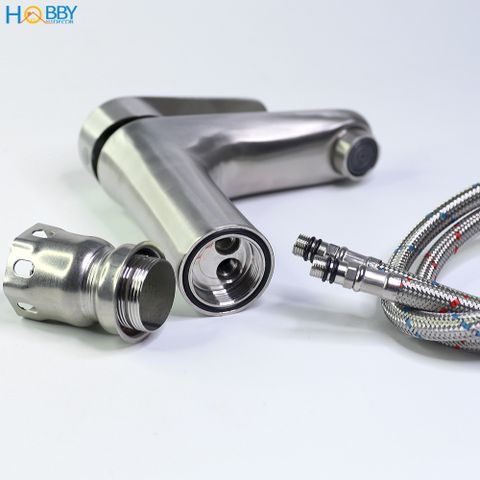 Vòi chậu rửa mặt lavabo nóng lạnh inox 304 Hobby Home Decor VRM2