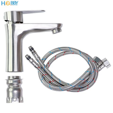 Vòi chậu rửa mặt lavabo nóng lạnh inox 304 Hobby Home Decor VRM2