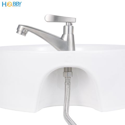 Vòi chậu rửa mặt lavabo dòng lạnh inox 304 Hobby home decor LBL6