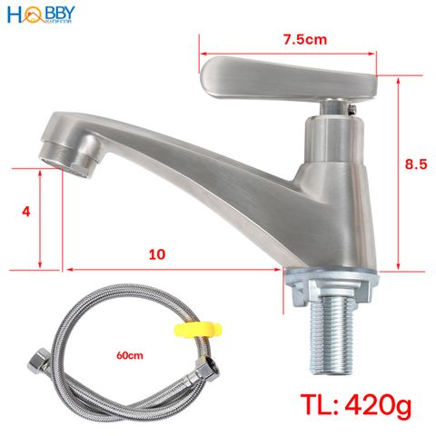 Vòi chậu rửa mặt lavabo dòng lạnh inox 304 Hobby home decor LBL6