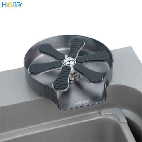 Vòi phun rửa ly gắn chậu inox 304 sơn xám Hobby home decor VRLX có dây cấp