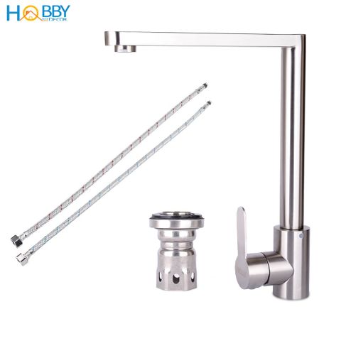 Vòi rửa chén bát nóng lạnh inox 304 Hobby home decor RCDV