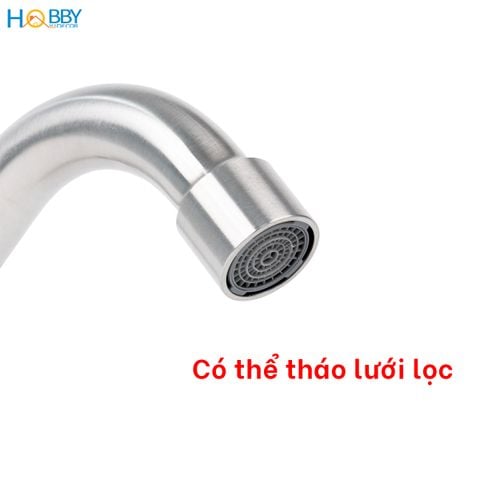 Vòi rửa chén gắn tường cấp lạnh inox 304 ren 21mm Hobby home decor VT3