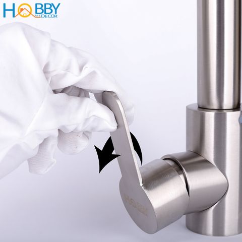 Vòi rửa chén bát nóng lạnh inox 304 Hobby home decor RCDV
