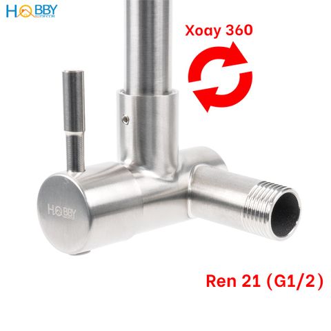 Vòi rửa chén lạnh gắn tường Inox 304 Hobby home decor VT2