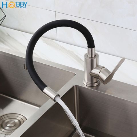 Vòi rửa chén bát nóng lạnh xoay 360 độ inox 304 Hobby home decor VTM1