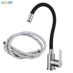 Vòi rửa chén bát nóng lạnh xoay 360 độ inox 304 Hobby home decor VTM1