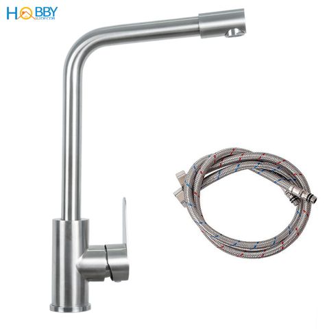 Vòi rửa chén nóng lạnh đầu xoay tròn inox 304 Hobby home decor CRC3