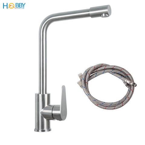 Vòi rửa chén nóng lạnh đầu xoay tròn inox 304 Hobby home decor CRC3