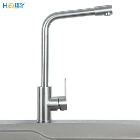 Vòi rửa chén nóng lạnh đầu xoay tròn inox 304 Hobby home decor CRC3