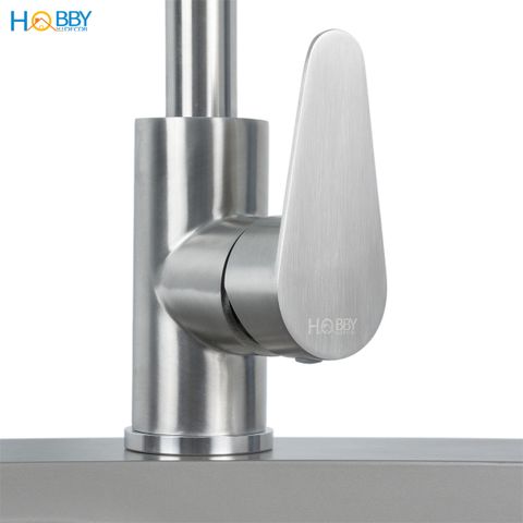 Vòi rửa chén nóng lạnh đầu xoay tròn inox 304 Hobby home decor CRC3