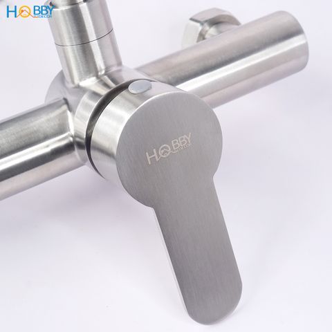Vòi rửa chén nóng lạnh gắn tường inox 304 Hobby Home Decor ANL2
