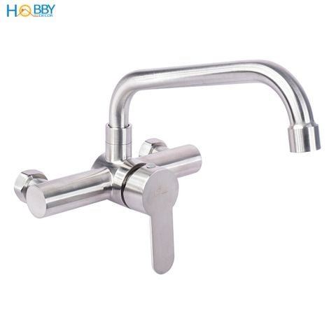 Vòi rửa chén nóng lạnh gắn tường Hobby Home Decor ANL2 inox 304 không rỉ sét