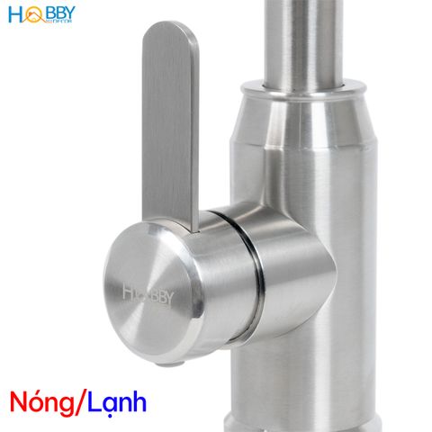 Vòi rửa chén nóng lạnh Inox 304 xoay tròn Hobby home decor CRC5 có dây
