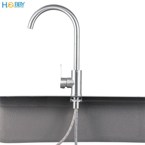Vòi nước rửa chén bát nóng lạnh inox 304 Hobby Home Decor CRC2