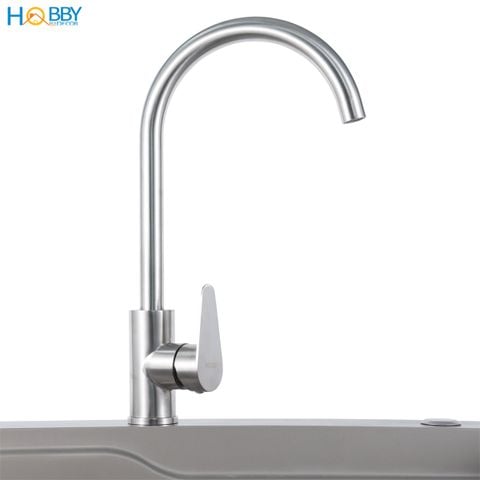 Vòi nước rửa chén bát nóng lạnh inox 304 Hobby Home Decor CRC2 có dây cấp