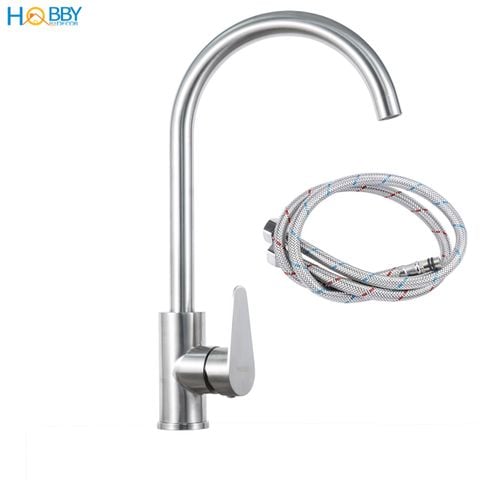 Vòi nước rửa chén bát nóng lạnh inox 304 Hobby Home Decor CRC2